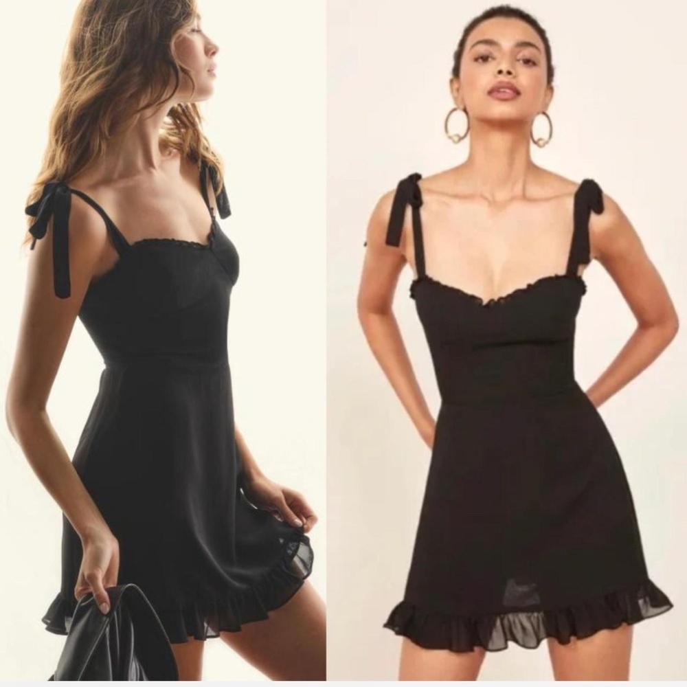 Reformation Christine ruffle hem dress